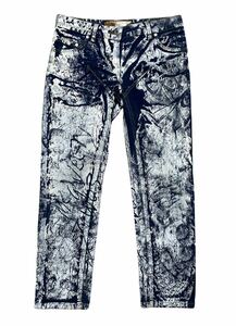 2000s ALEXANDER MCQUEEN PAINTED BUMSTER JEANS Alexander McQueen 