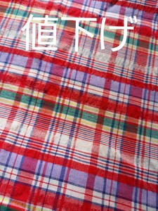 生地 サッカー生地 チェック柄 幅110㎝×200㎝