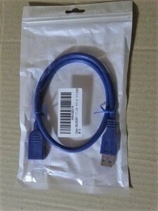 新品 Zheino 0.5M USB3.0 延長ケーブル タイプA オス-タイプAメス スーパースピード USB延長ケーブル ブルー 青