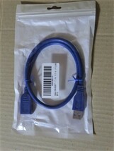 新品 Zheino 0.5M USB3.0 延長ケーブル タイプA オス-タイプAメス スーパースピード USB延長ケーブル ブルー 青_画像1