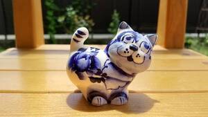 【GZ094】北欧ロシア雑貨、動物陶器 グジェリ焼 子猫