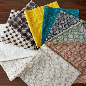 刺繍生地はぎれ サークル系 10枚