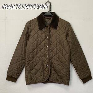 【MACKINTOSH】マッキントッシュ 袖リブ キルティングジャケット ナイロン 中綿 コート コーデュロイ シップス SCOTLAND製 314-02-0782