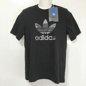 552 ☆ 未使用【adidas】アディダス オリジナルス トレフォイル カモフラ 迷彩 Tシャツ ブラック Mサイズ ED6959 FWD92 価格3,990円＋税