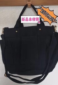 ショルダーバッグ トートバッグ 2WAY ポケットいっぱい キャンバス 帆布ショルダーバッグ レディースバッグ 大容量 ブラック
