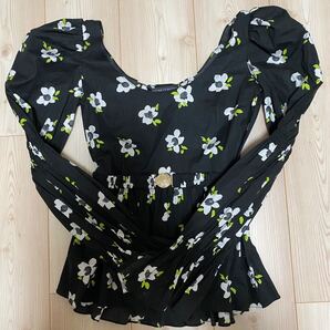 新品 caroline constas キャロライン コンスタス パフスリーブカットソー XS