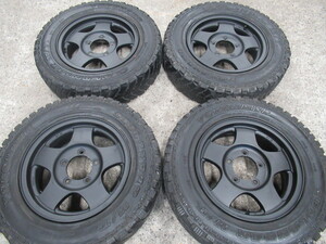 【ジムニー】★純正カスタムset♪ヨコハマ・ジオランダ-M/T◆【マッドブラック塗装】185/85R16☆ゴツゴツ♪ワイルドセット・お買い得♪