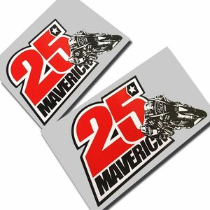 送料無料 Maverick Vinales 25 ART Decal Sticker マーベリック ステッカー シール デカール 180mm x 100mm 2枚セット