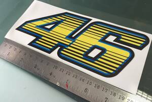 送料無料 Rossi 46 The Doctor Helmet Decal Sticker バレンティーノ ロッシ オートバイレーサー ステッカー シール デカール 200mm x 80mm