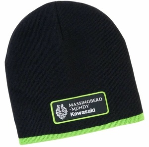 * бесплатная доставка *Massingberd-Mundy Kawasaki Racing Team Beanie Hat Kawasaki вязаная шапка вязаная шапка Be ni черный 