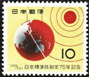 記念切手　日本標準時制定75年記念　昭和36年　1961年　2-2　