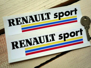 送料無料 RENAULT SPORT Decal Sticker ルノー スポーツ ステッカー シール デカール 2枚セット 155mm × 35mm