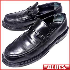 即決★イタリア製 GUCCI★25.5cm レザービットローファー グッチ メンズ 40.5 黒 本革 ビジネスシューズ 本皮 スリッポン 革靴