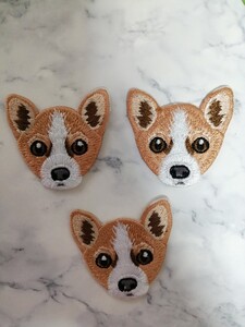 3枚入犬ワンちゃん 刺繍ワッペン アイロンワッペン