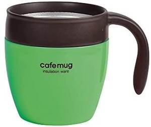 未使用☆パール金属 真空 断熱 マグカップ 350ml リーフ 保温 保冷 カフェマグ HB-1918