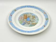 WEDGWOOD ウェッジウッド PETER RABBIT HAPPY BIRTHDAY 17cm Kids Plate ピーターラビット ハッピーバースデー 中 キッズプレート *M703_画像2