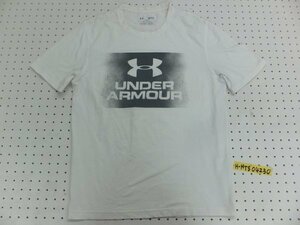 〈送料280円〉UNDER ARMOUR アンダーアーマー メンズ ロゴプリント 半袖Tシャツ SM 白