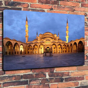 イスタンブル スルタンアフメト・モスク 高級 キャンバス パネル フォト ポスター A１ グッズ 写真 夜景 風景 街並み オシャレ 海外 雑貨