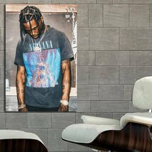 Travis Scott トラヴィス スコット 特大 ポスター 150x100cm 海外 ?ヒップホップ ラッパー アート インテリア グッズ 写真 雑貨 トラビス 5_画像1