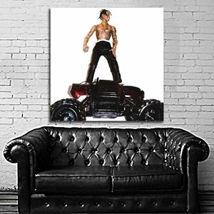 Travis Scott トラヴィス スコット 特大 ポスター 100x100cm 海外 ?ヒップホップ ラッパー アート インテリア グッズ 写真 雑貨 トラビス 5