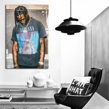 Travis Scott トラヴィス スコット 特大 ポスター 150x100cm 海外 ?ヒップホップ ラッパー アート インテリア グッズ 写真 雑貨 トラビス 5_画像2