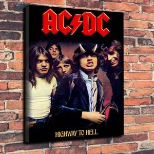 AC/DC Highway To Hell 高級 キャンバス アート 絵 ポスター A1 海外 雑貨 グッズ おしゃれ AC DC 写真 地獄へのハイウェイ