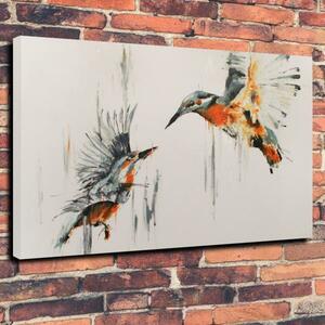 Art hand Auction Kingfisher Bird High-end Canvas Art Poster A1 Overseas Goods Animal Abstract Art Painting Large Goods Photo Picture, Printed materials, Poster, others