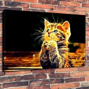Art hand Auction Kitten Cat Neko Cat High-quality Canvas Art Poster Picture Poster A1 Overseas Goods Animal Animal Abstract Art Painting Picture Goods Stylish Photo, Printed materials, Poster, others
