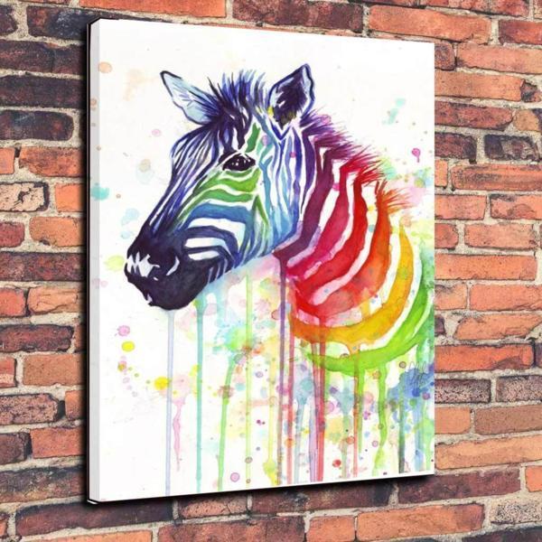 Zebra Zebra Shima Luxury Canvas Art Panel Poster A1 Overseas Miscellaneous Goods Animal Abstract Painting Art Painting Goods Stylish Photo, printed matter, poster, others