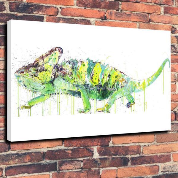 Chameleon High-end Canvas Art Poster Panel Poster A1 Foreign Goods Animal Animal Abstract Art Painting Goods Stylish Photo, Printed materials, Poster, others