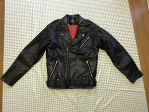  double leather jacket leather Jean 80 period rockabilly Rider's Carol cool s Mac shou defect . mileage cream X66