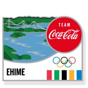 コカコーラ 東京オリンピック ピンバッジ 都道府県 愛媛県 ピンバッチ