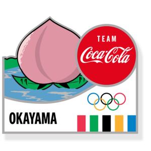 コカコーラ 東京オリンピック ピンバッジ 都道府県 岡山県 ピンバッチ