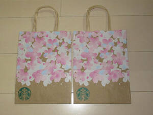  Starbucks 2021 year Sakura paper bag 2 sheets 