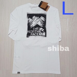 THE NORTH FACE ノースフェイス 長袖 ロンT ロング tシャツ ホワイト 白 ストロークマウンテン 海外Lサイズ