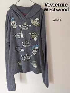 ヴィヴィアンウエストウッド パーカー Vivienne Westwood RED LABEL 2 Mサイズ 薄手 長袖 レディース オーブマーク ビビアンレッドレーベル