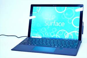 【即配】Office2019付属！SurfacePro4！ 指紋認証付きキーボードカバー付属 i5-6300U 4GB SSD128GB Bluetooth カメラ Office Win10