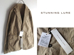  новый товар с биркой STUNNING LURE Stunning Lure товар окраска хлопок 2B tailored jacket блейзер S хаки бежевый сделано в Японии 