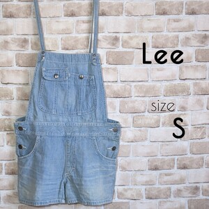 Lee リー◎デニム サロペット S ショートパンツ かわいい オーバーオール デニムオーバーオール ビンテージ