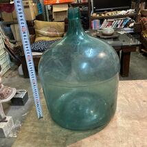 デミジョンボトル ガラスボトル 瓶 昭和レトロ アンティーク ビンテージ インテリア 花瓶 直径35cm 高さ44cm_画像6