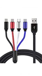 4in1 充電ケーブル 急速充電 USBケーブル ライトニング4in1 充電ケーブル3in1一本四役