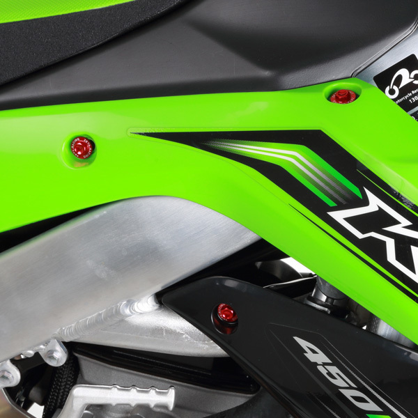 Kawasaki カワサキ KX250F 2013-2016　KX450F 2012-2015 用 外装アルミボルトセット 純正比50％以上軽量化 2カラー