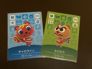 どうぶつの森 amiiboカード キャロライン カジロウ アミーボ