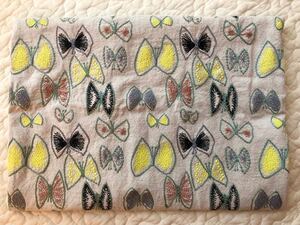 高級刺繍生地 蝶々