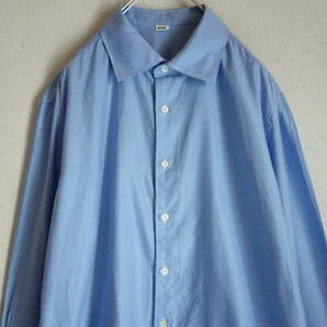 45rpm TINY ギンガムチェックシャツ ブルー 日本製 サイズ4 ビジネスカジュアルの画像2