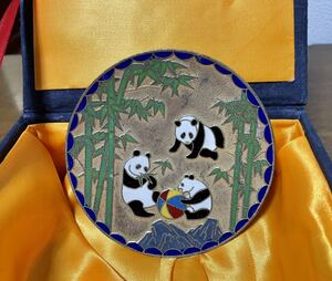 パンダのお皿 置物 インテリア 食器 動物 panda 美術品コレクション ブレード 一点もの 激レア 箱付き 置物インテリア 小物グッズ