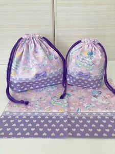 給食袋☆コップ袋☆ランチョンマット☆3点セット #14