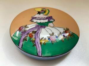 * Old Noritake Noritake Vintage deco reti- powder case puff case ceramics 