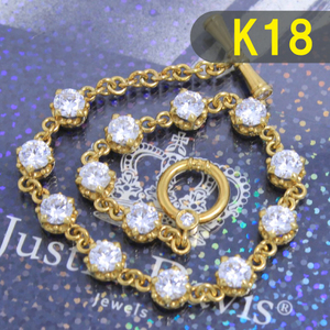  Justin Davis K18YG Gold Crown bracele super high class rare 