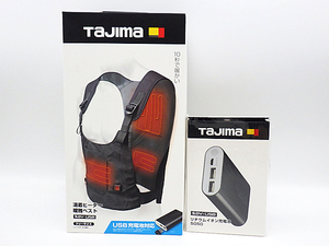 【未使用】Tajma タジマ HD-VE501N 温着ヒーター 暖雅ベスト5V リチウムイオン充電池付き 防寒服 季節用具